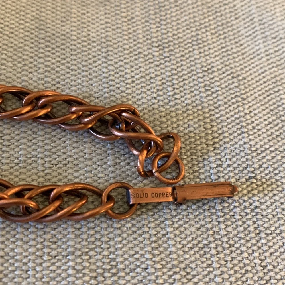 Vintage Solid copper bracket double link style!! - Picture 3 of 5